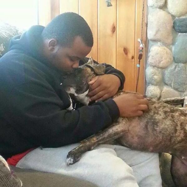 James Cole with his dog