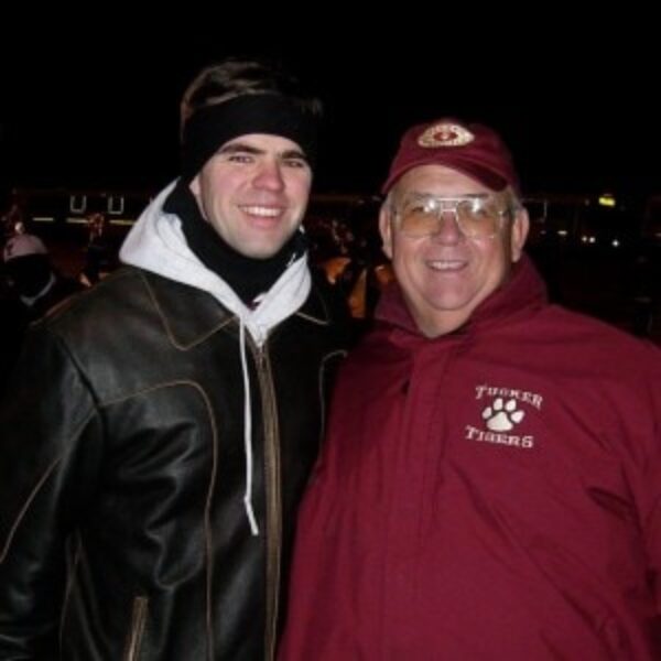 Stephen Venable (left) with his dad, Billy.